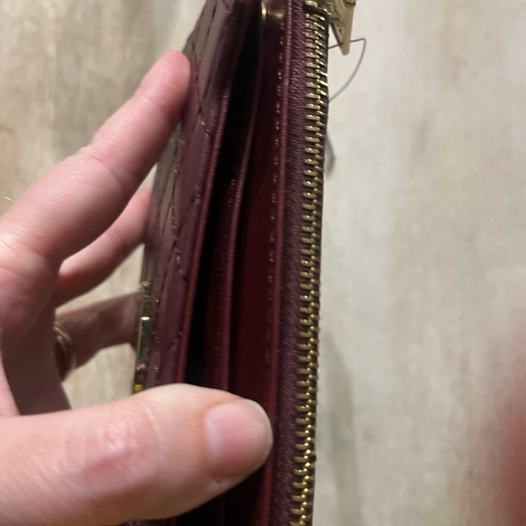 NWT Badgley Mischka Quilted Brown Wallet - Picture 3 of 4